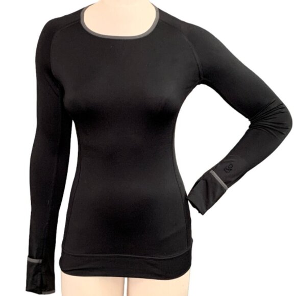 Cuddl Duds Smooth Plush Base Layer Stretch Thermal Top XS Black 95H - Picture 1 of 8